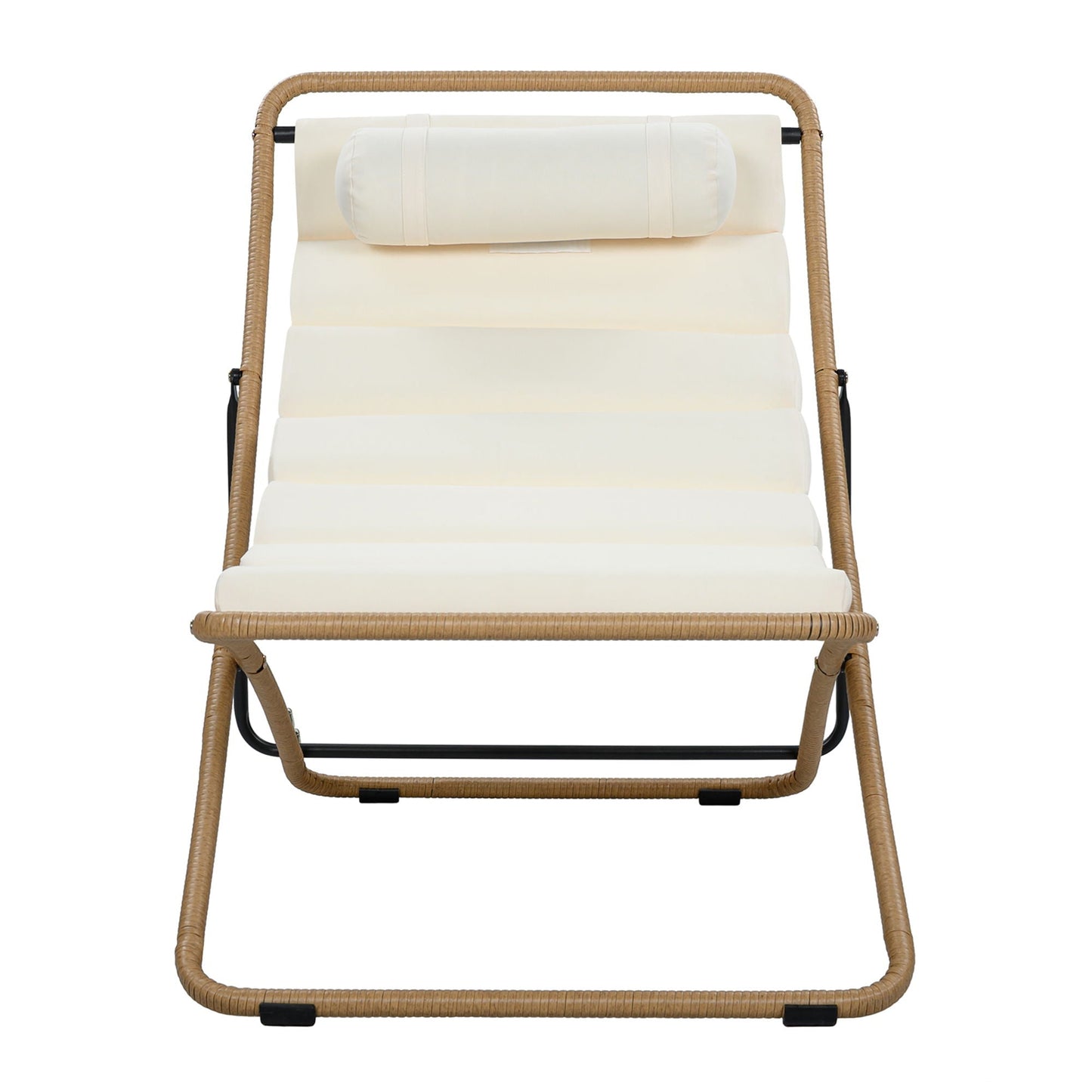 Outdoor Folding Chair With Adjustable Backrest (Set of 2)