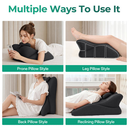 27° Ergonomic Memory Foam Support Pillow for Couples
