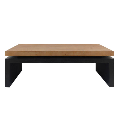 Coffee Table Rectangular Center Table For Living Room - Black / Natural / Multi / Natural Multi / Natural Wood / Natural Wood Wash