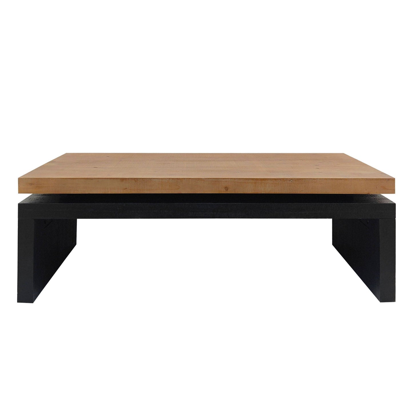 Coffee Table Rectangular Center Table For Living Room - Black / Natural / Multi / Natural Multi / Natural Wood / Natural Wood Wash