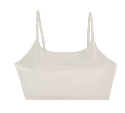 Women Strap Sport Bras Padded StrappyÊCrop Square Neck Low Impact Bras SexyÊFitnessÊTank Tops with Removable Pads Flat Straps for Gym Yoga Workout Run