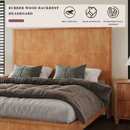 Platform Bed Frame With Tall Headboard