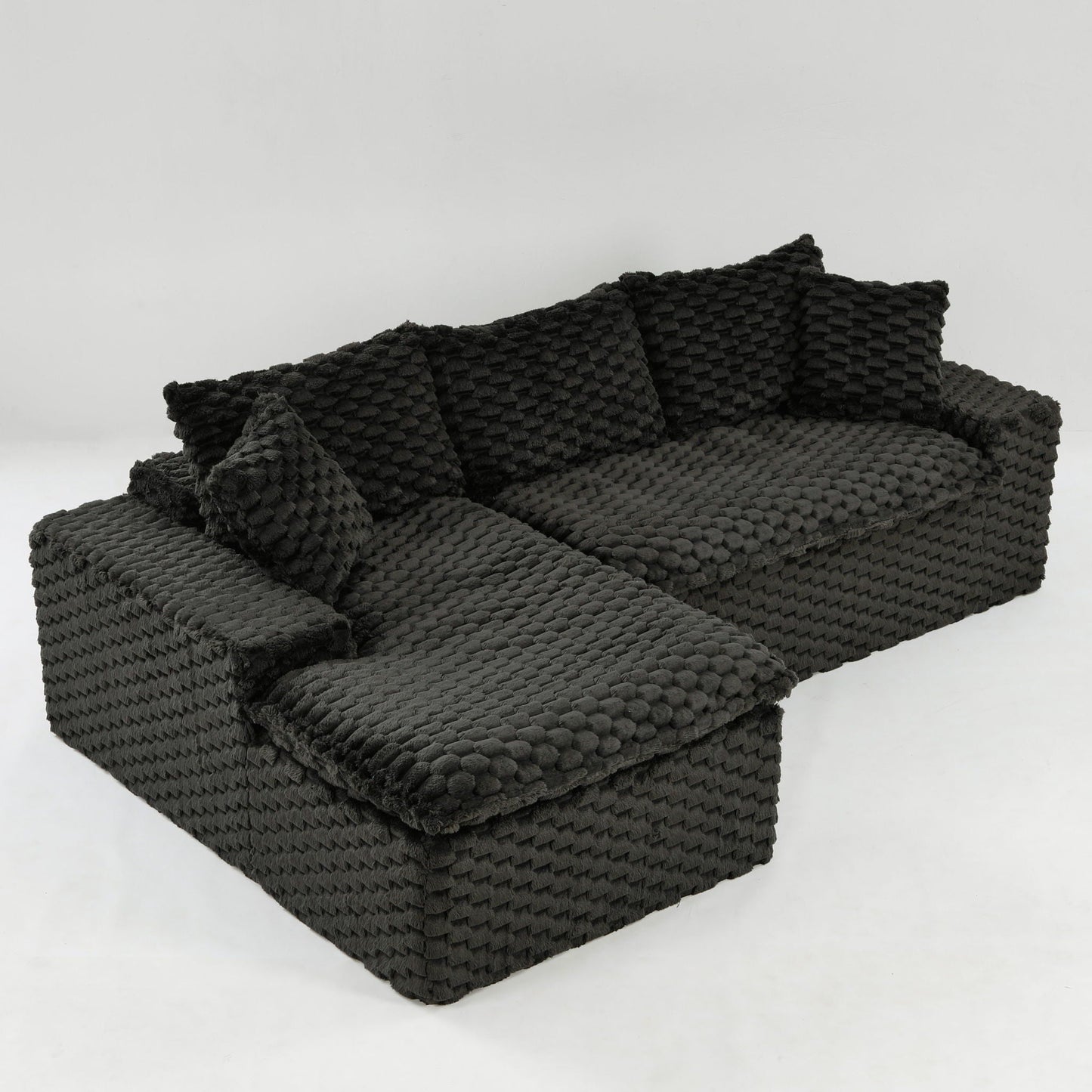 Modular Sofa, Convertible Twin Seat With Chaise Lounge
