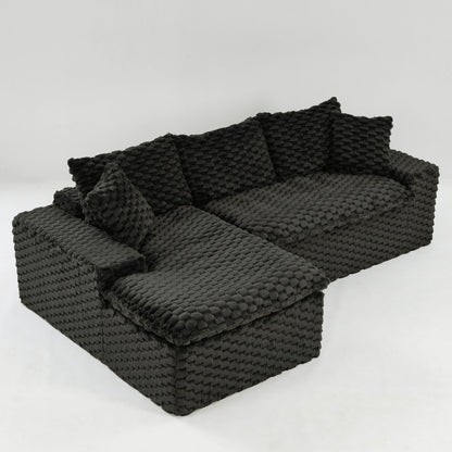 Modular Sofa, Convertible Twin Seat With Chaise Lounge