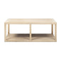 Ellis - Open Frame Coffee Table With Lower Shelf - Natural