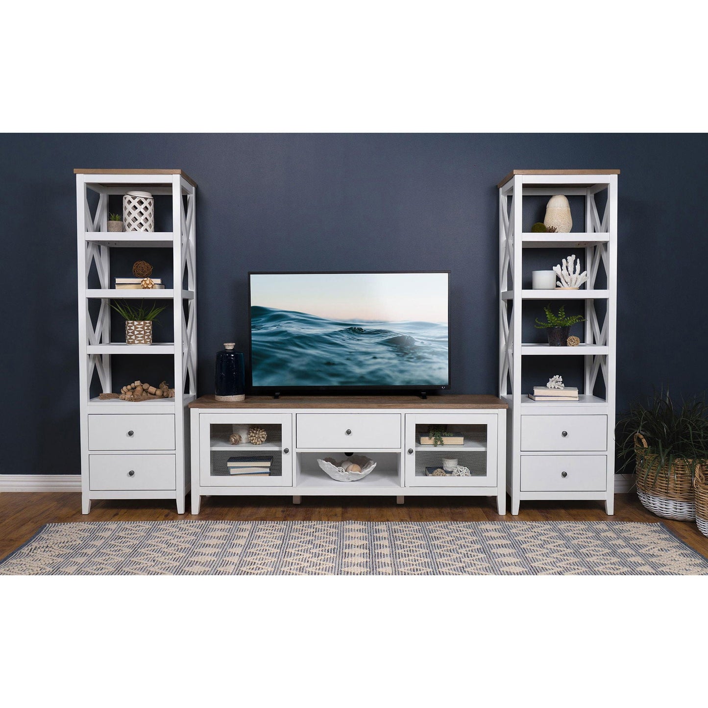Evanston - 2 Door Stand - White
