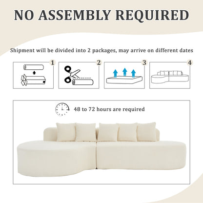 Boneless Couches for Living Room - White