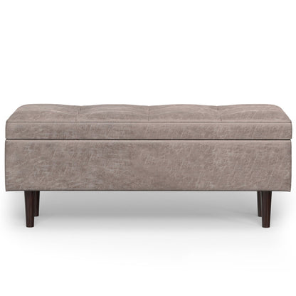 Shay - Large Square Coffee Table Storage Ottoman Mid-Century Style