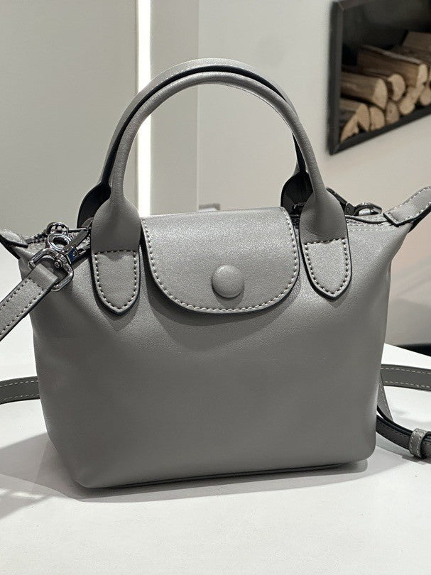 2026 New Genuine Leather Dumpling Bag For Women, Niche Design, Soft Leather Shoulder And Crossbody Mini Handbag