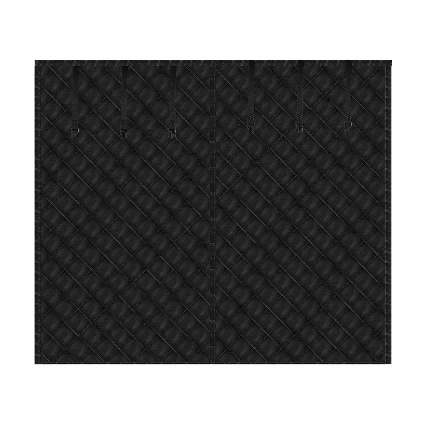 8*7FT Magnetic Thermal Insulated Garage Door Curtain for Winter Singe-Car Garage Screen with Magnetic Closure 6 Roll Up Buckle Straps for One Cars Wea