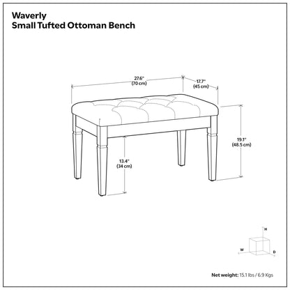 Waverly - Upholstered Tufted Ottoman Bench