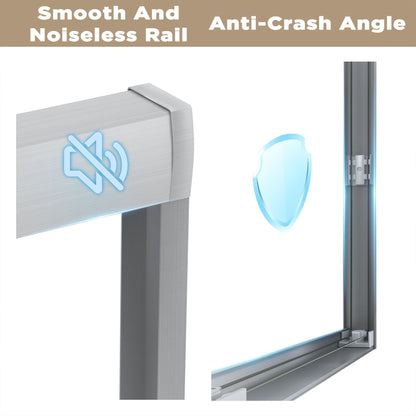 Double Sliding Shower Door With Explosion Proof Film