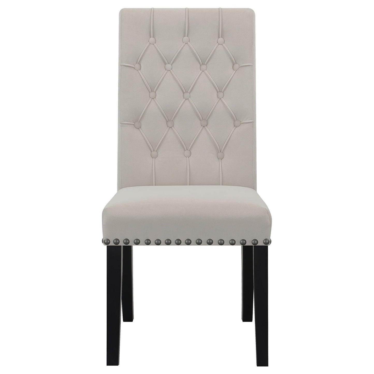 Tufted Rolled Backrest Side Chairs (Set of 2)