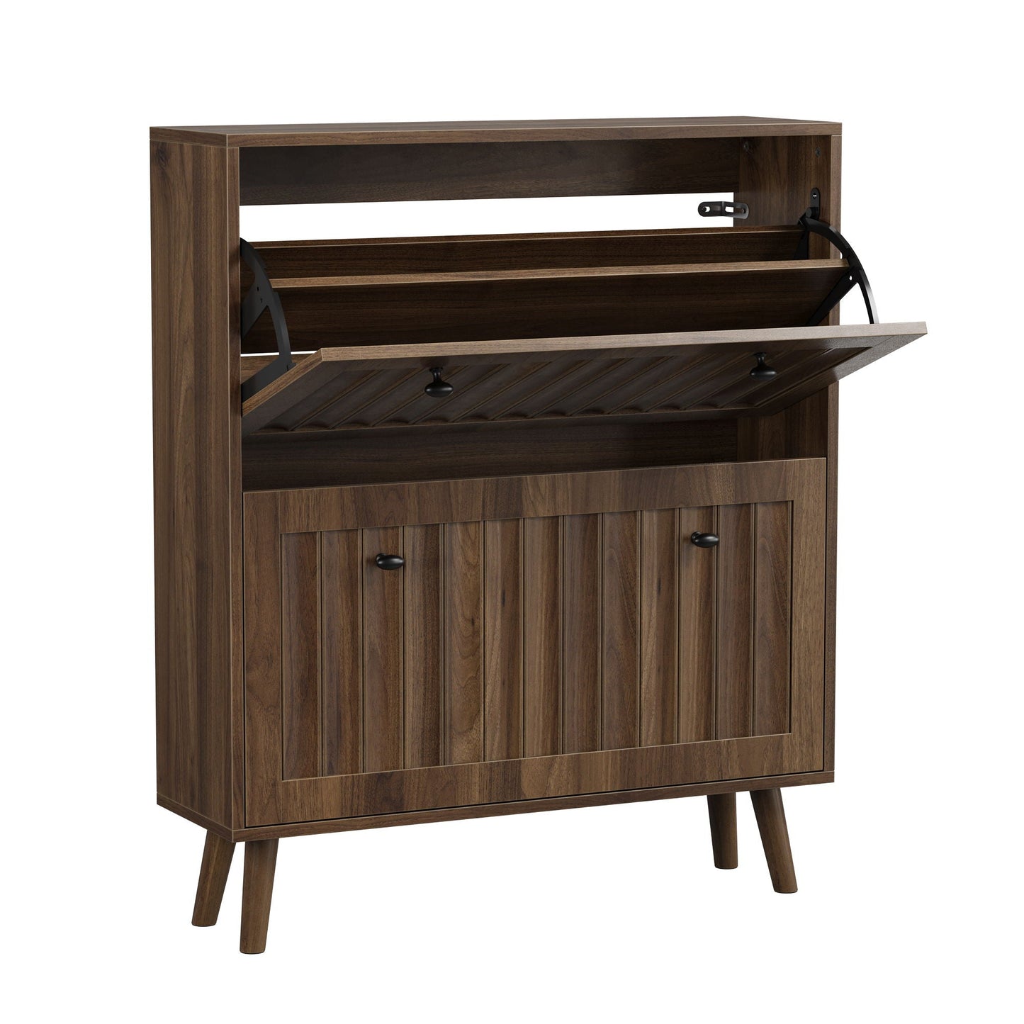 Shoe Cabinet, Storage Unit For Hallways - Walnut
