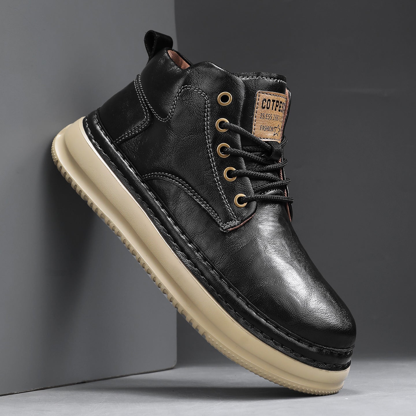 Retro Mid-top Boots Mens Casual