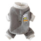 Autumn And Winter Warm Cartoon Dog Four-legged Coat, Bear Towing Fleece Coat, Cat Small Dog Bichon Frise Pet Dog Clothes