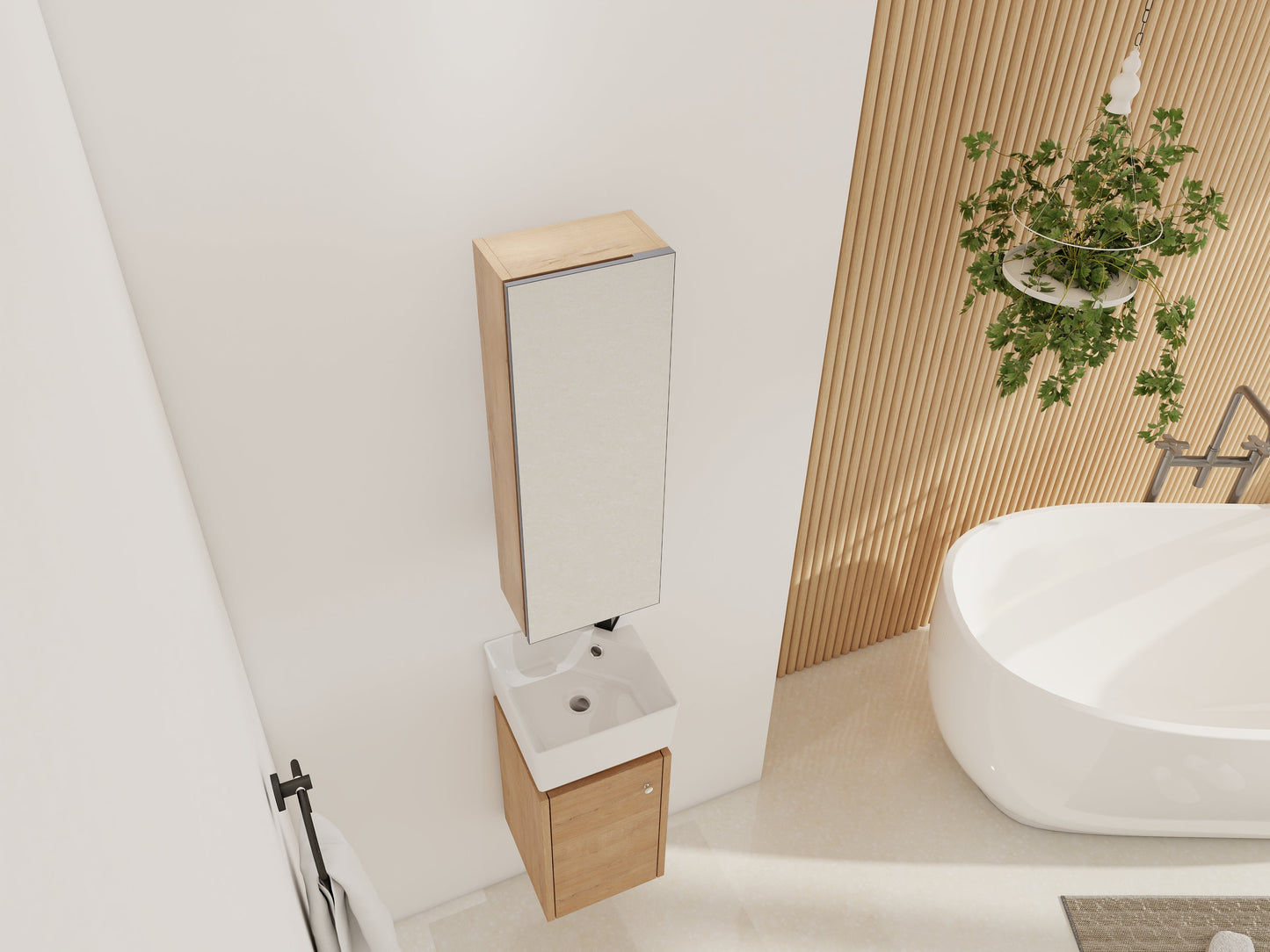 10'' Bathroom Mirror Cabinet with Storage