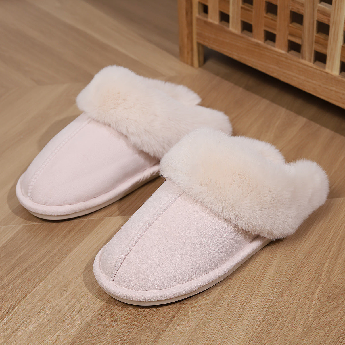 Cotton Slippers Thickened For Indoor Use In Autumn And Winter Half-covered