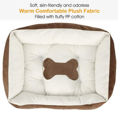Pet Dog Bed Soft Warm Fleece Puppy Cat Bed Dog Cozy Nest Sofa Bed Cushion Mat For S/M Dog