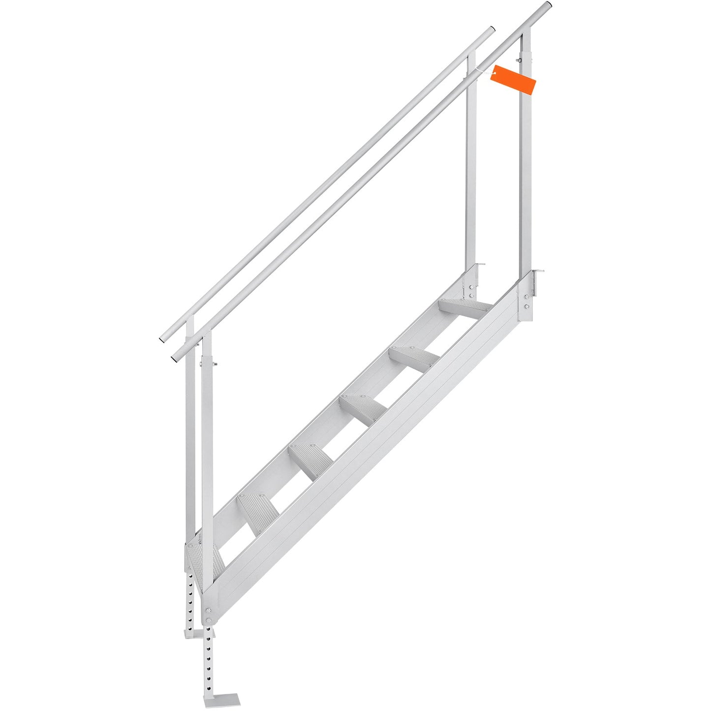 Dock Ladder, 43''-51'' Adjustable Height, 6 Steps with Dual Handrails