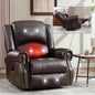 Heat Massage Manual Recliner Chair with Rocker and Swivel