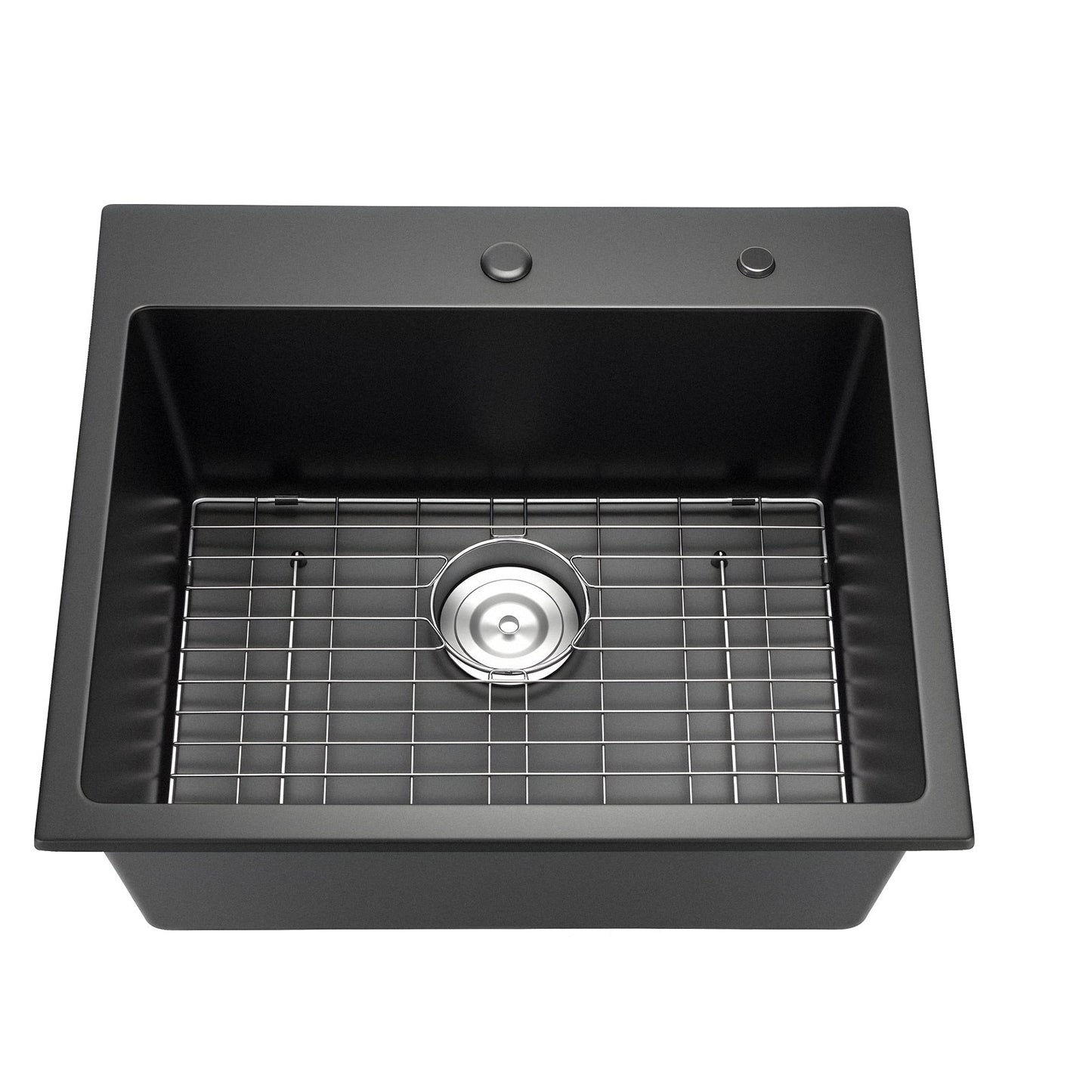 25 Inch Granite Kitchen Sink Top Mount Single Bowl Drop-In Basin for RV Bar