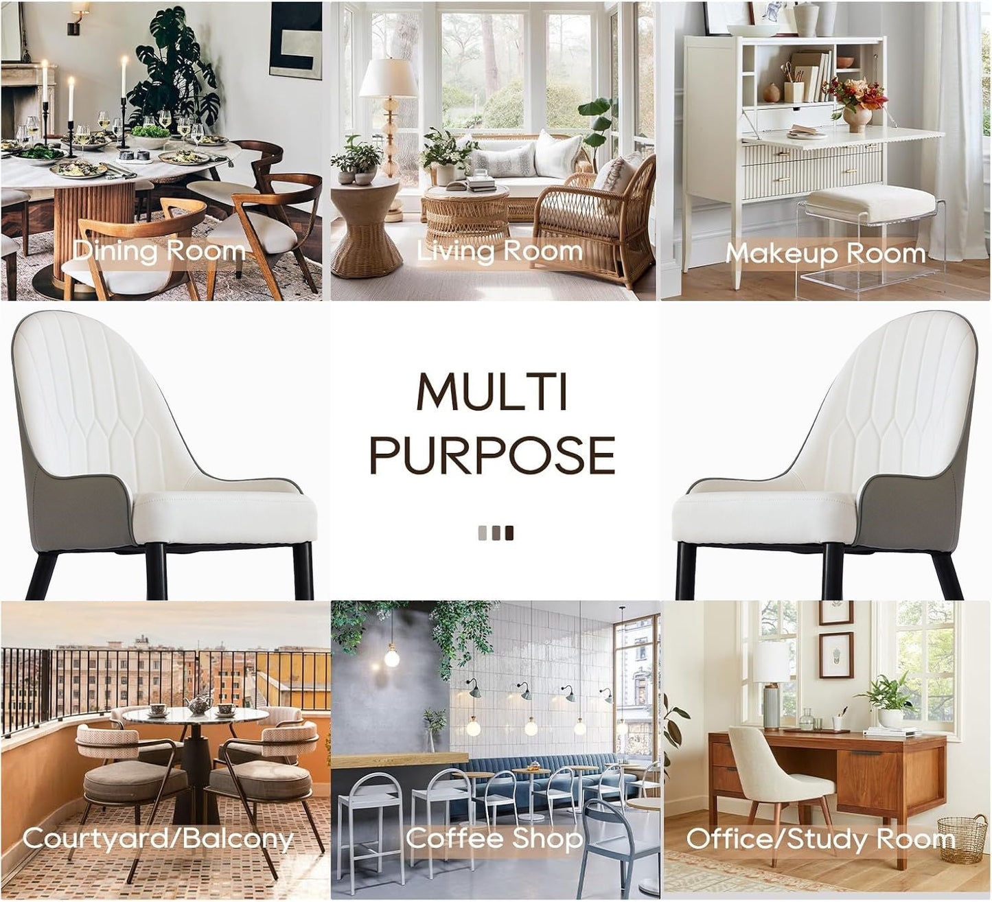 Modern Sponge-Filled Dining Chair, Solid Wood Metal Legs, Suitable For Restaurants, Living Rooms And Rooms (Set of 2)