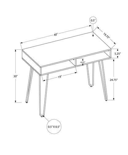 Contemporary Computer Desk with Storage Drawers