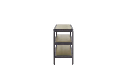 Console Table With Insets - Black