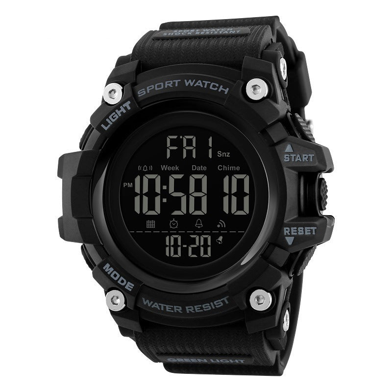 Fashion Large Dial Watch For Male Students Trendy Waterproof