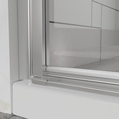Frameless Bi Fold Shower Doors 30" W X 72" H - Chrome