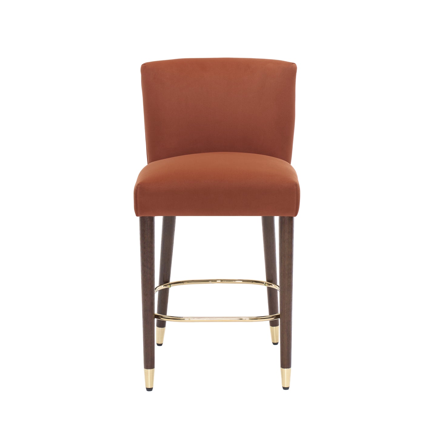 27-Inch Modern Counter Stool with Fabric Seat and Footrest