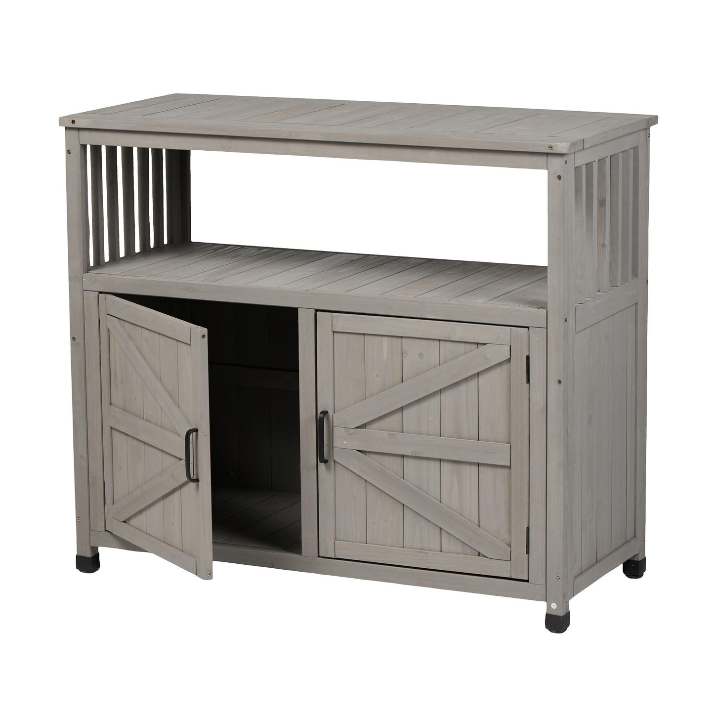 Patio Bar Table Set With Storage