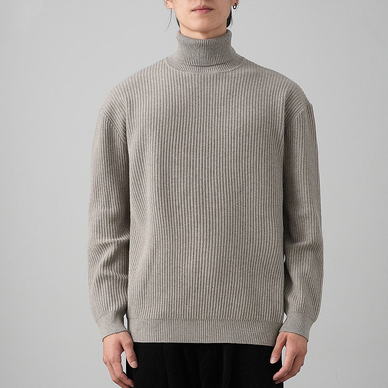 Autumn Winter Solid Color Loose Fit Thick Warm Inner Knit Base Layer