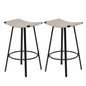 Counter Height Bar Stools Backless Handwoven Kitchen Dining Chairs With Round Footrest (Set of 2) Weaving Pub Stoo - Creamy White