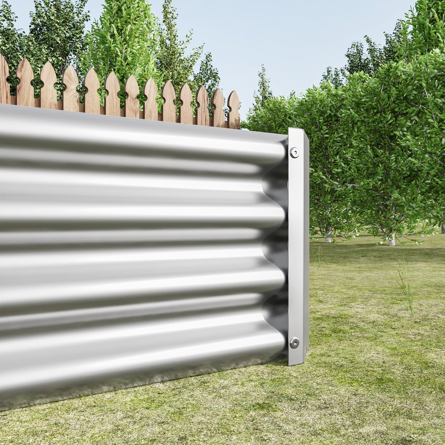 Raised Garden Bed Kit - Metal 7.6x3.7x0.98 ft