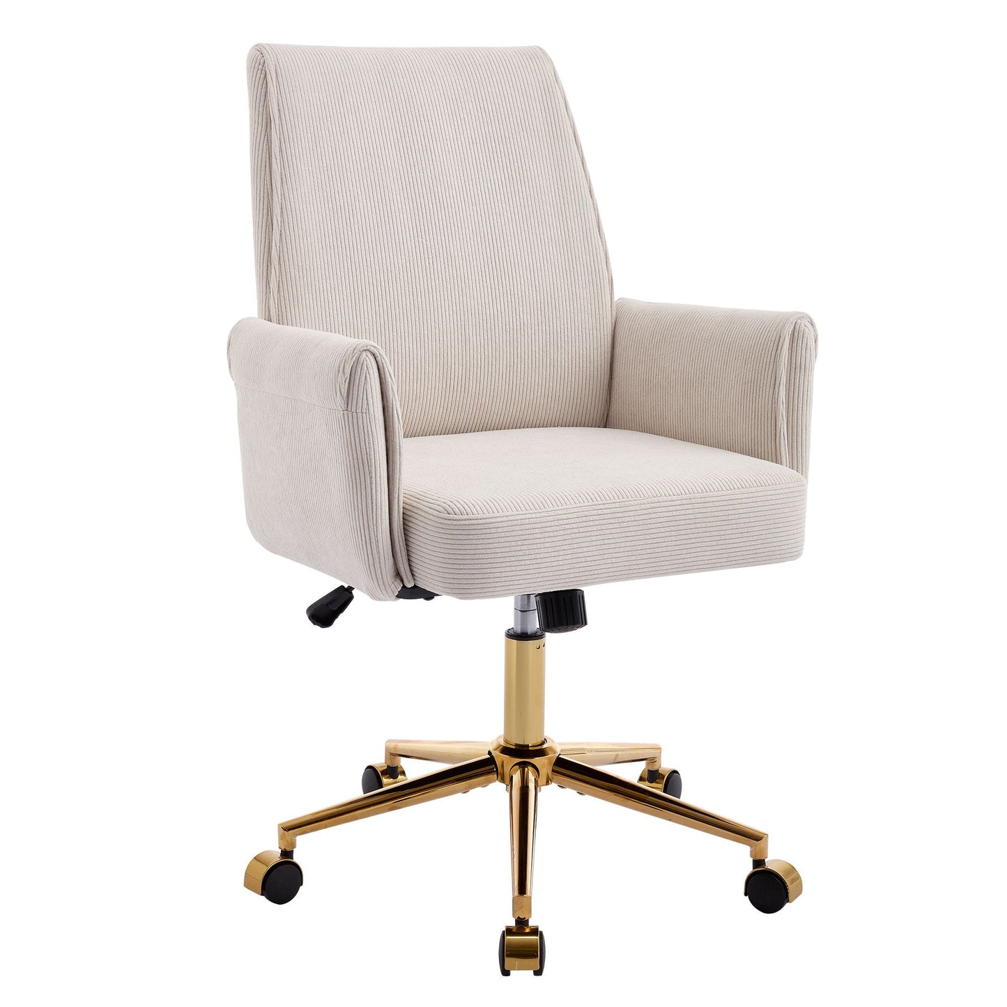Ergonomic Mid-Back Office Chair With Gold Base