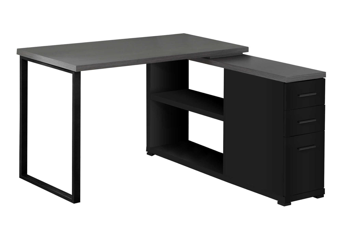 L-Shape Computer Desk with Storage Drawers