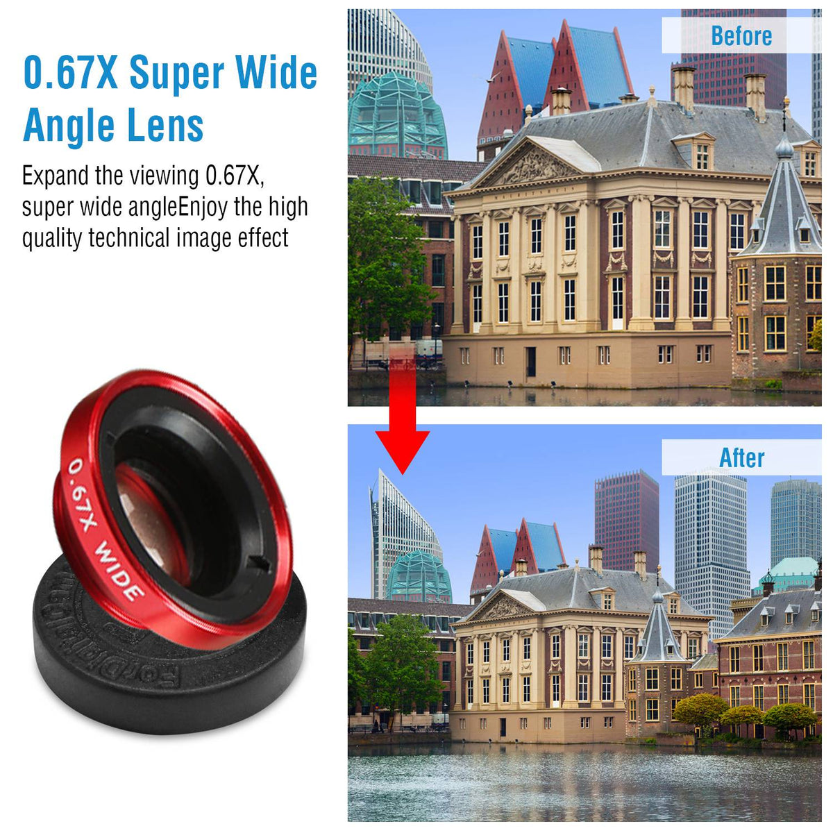 Phone Camera Lens Kit Magnetic 180¡Fisheye Lens 0.67xWide Angle 10X Macro Lens for iPhone X /8/7/6s Samsung Galaxy S10/S9