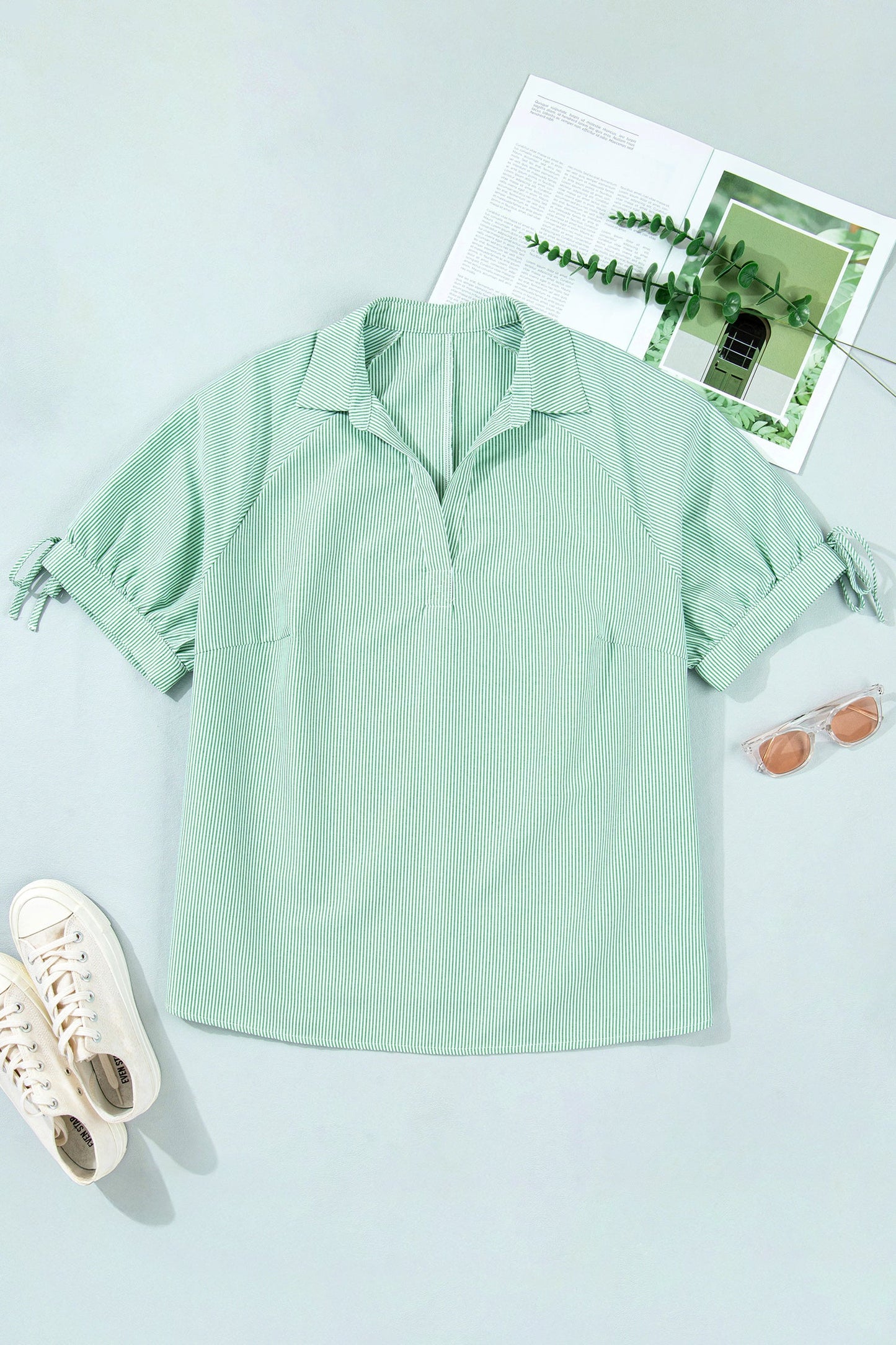 Anaya Collar Short Sleeve PLUS Blouse