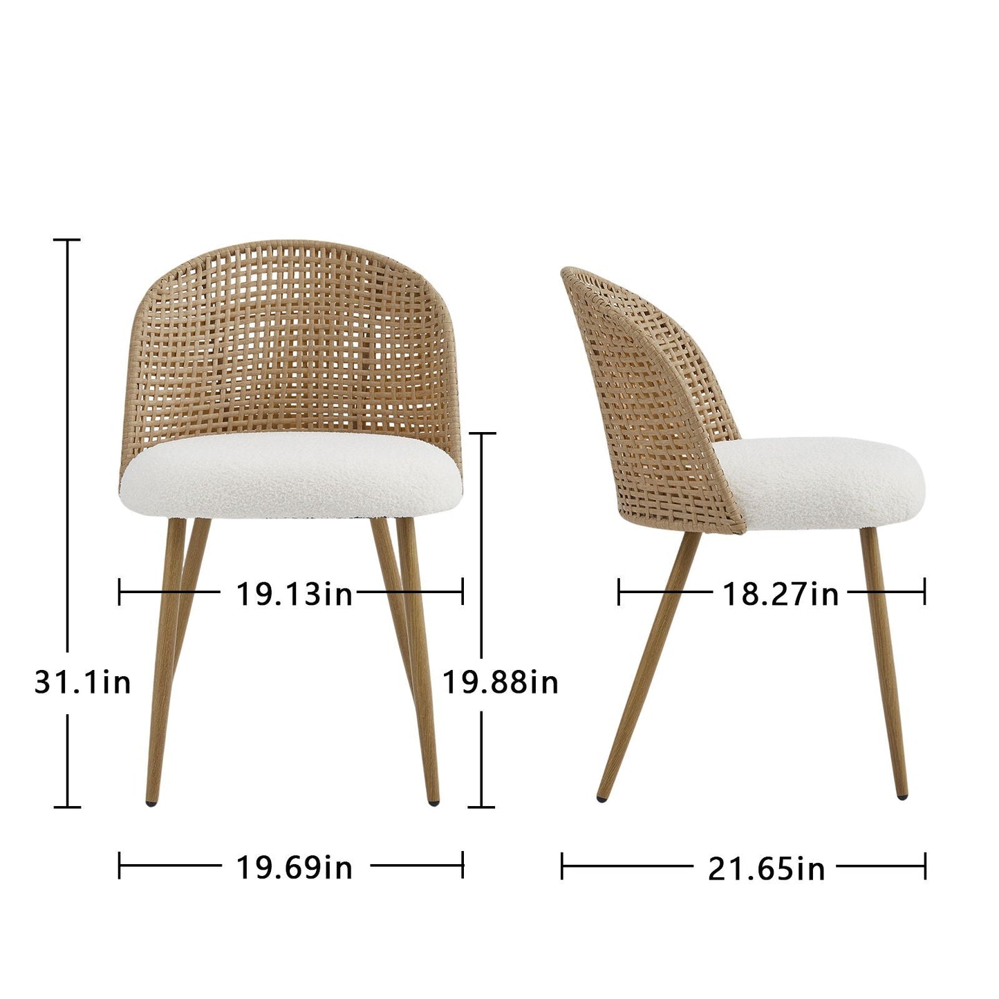Bohemian Style Double Seater Dining Chair