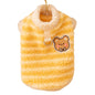 Autumn And Winter Dog Clothing, Warm Striped Lambskin Fleece Drawstring Two-legged Fleece, Small And Medium-sized Dog And Cat Pet Clothing