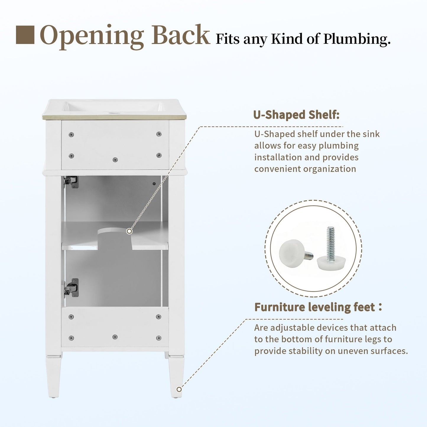 French Style Bathroom Vanity With Sink