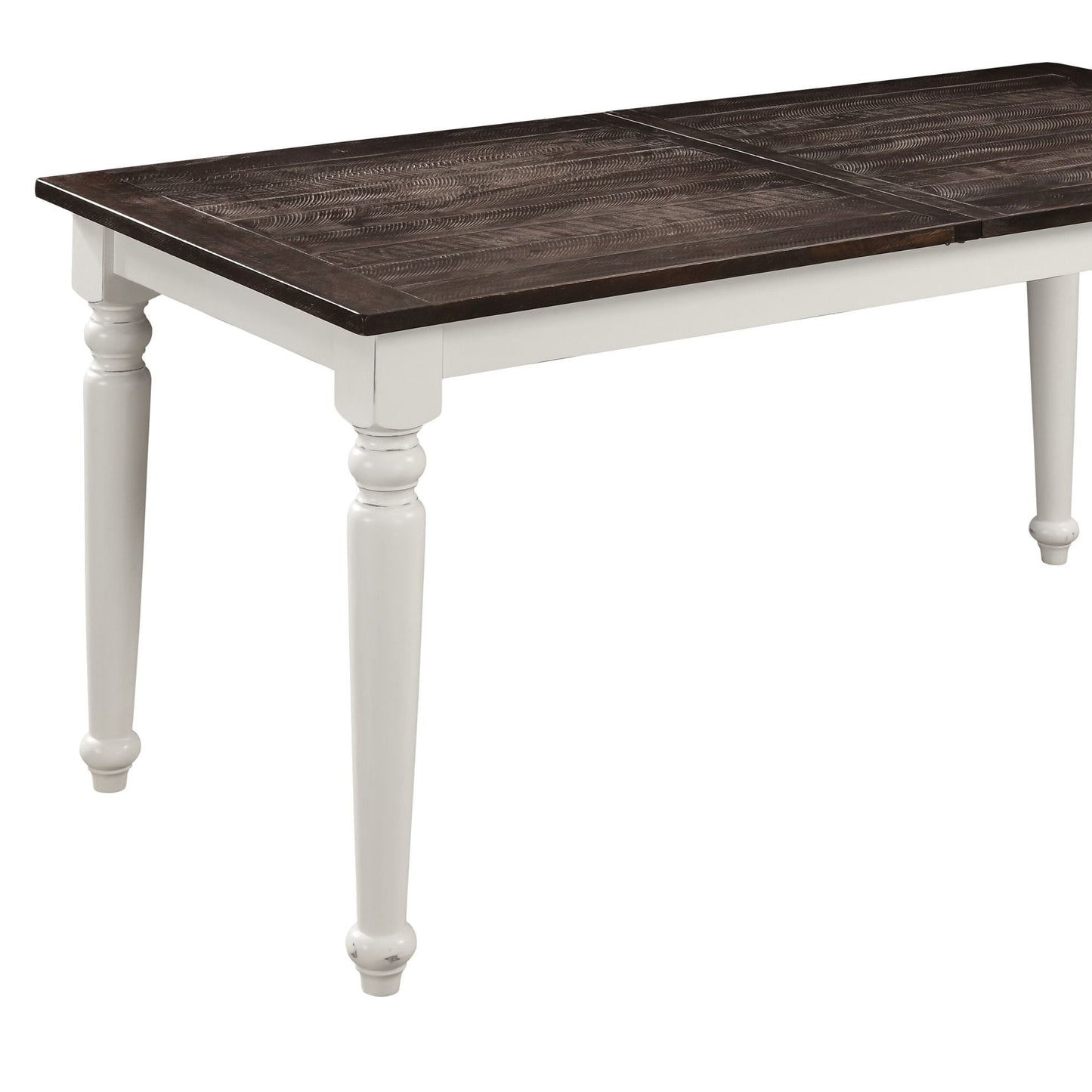 Dining Table With Leaf, Expandable - Brown