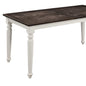 Dining Table With Leaf, Expandable - Brown