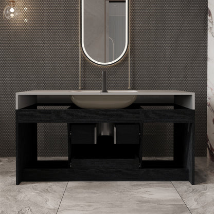 39.4 Inches Single Contemporary Floating Bathroom Vanity