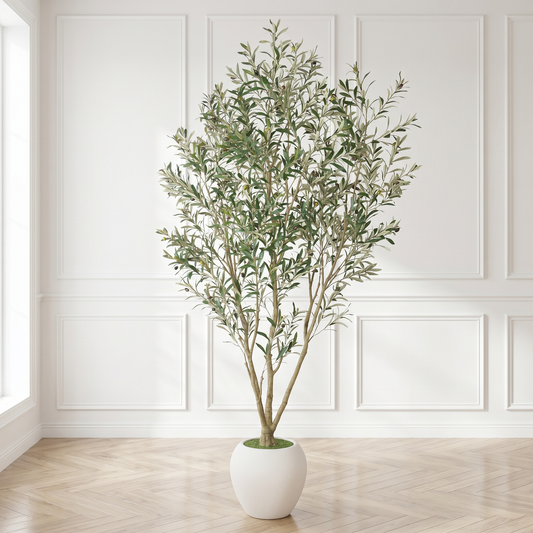 8FT Artificial Olive Tree With Big Decorative
