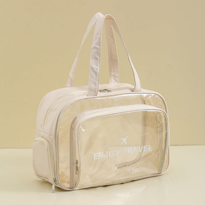 Waterproof beach bag, wet and dry separation fitness bag, toiletry bag, storage goggles, swimsuit swimming bag, Transparent Cosmetic Bag,