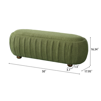 Upholstered Ottoman, Oval Shape