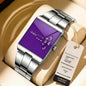 Square Quartz Waterproof Steel-band Luxury Mens Wristwatch